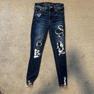 American Eagle Outfitters Women's Distressed Black Jeans